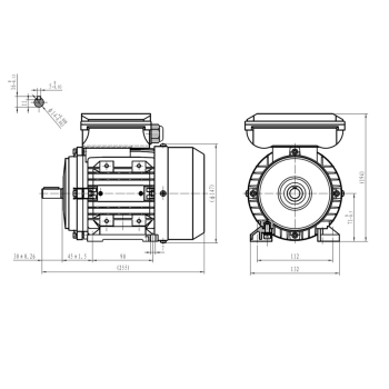 Silnik elektryczny jednofazowy 0,37kW 2800 obr/min. 71B3